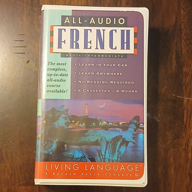 Living Language All-Audio French Basic-Intermediate Box Set 6 Cassettes 1997