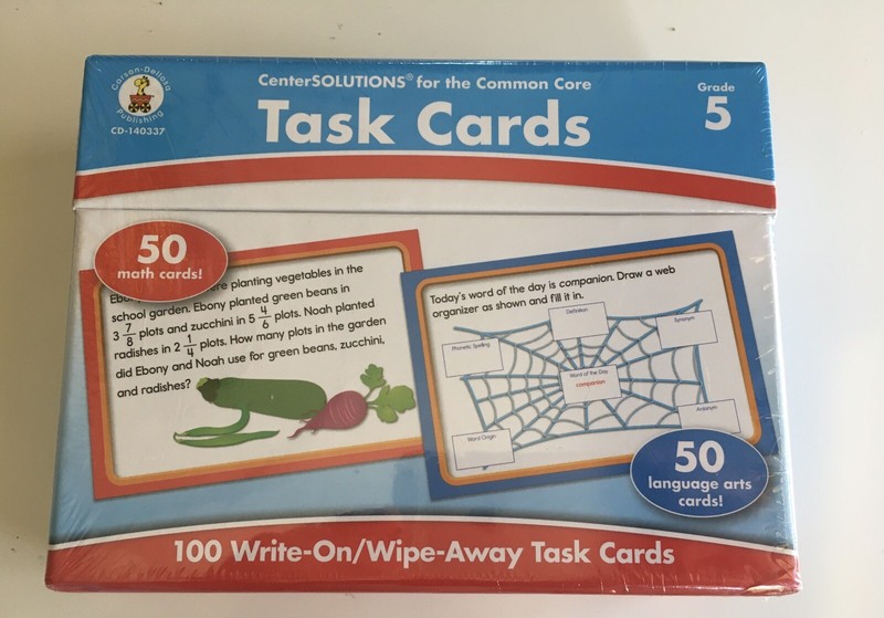 Task Cards Learning Cards, Grade 5 (2013, Cards,Flash Cards) New And Sealed