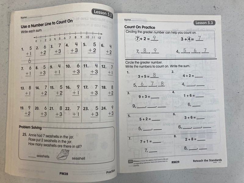 California HSP Math: 3 in 1 Practice/Reteach/Spiral Review Workbook-Grade 1 gallery