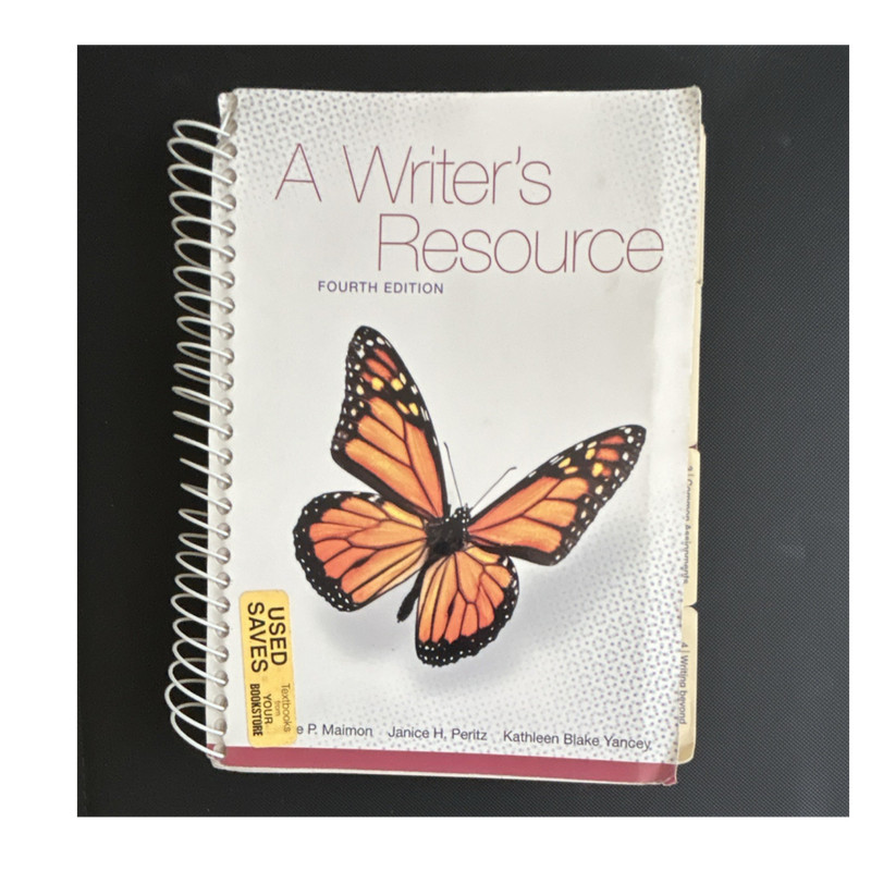 McGraw-Hill A Writer’s Resource 4th Ed Ring/Wire Bound 2008 Maimon Peritz