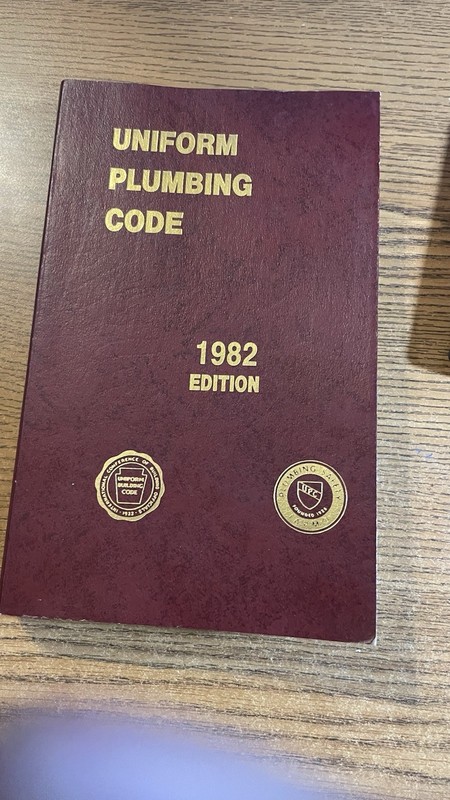 Uniform Plumbing Code 1982 – International Conference of Building Officials