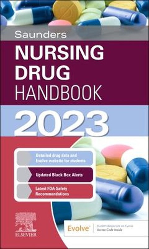 Saunders Nursing Drug Handbook 2023 Paperback Keith, Kizior, Robe