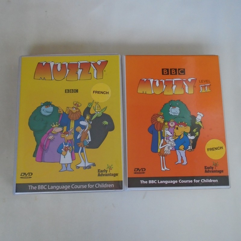 Muzzy French I II 1 2 complete set BBC Language Course DVD and Booklets Free P+P
