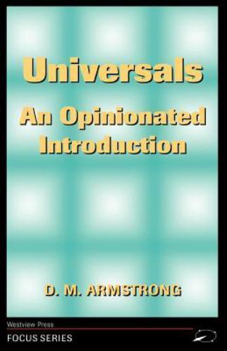 Universals: An Opinionated Introduction (Focus Series) Armstrong, D. M. paperba