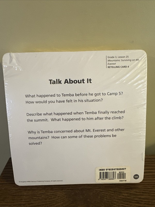 Harcourt Journeys Common Core 3rd Grade Retelling Cards Lesson 25 Talk About It
