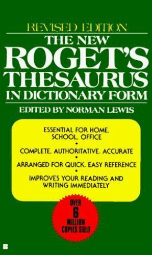 The New Roget’s Thesaurus in Dictionary Form: Revised Edi- paperback, 042509975X