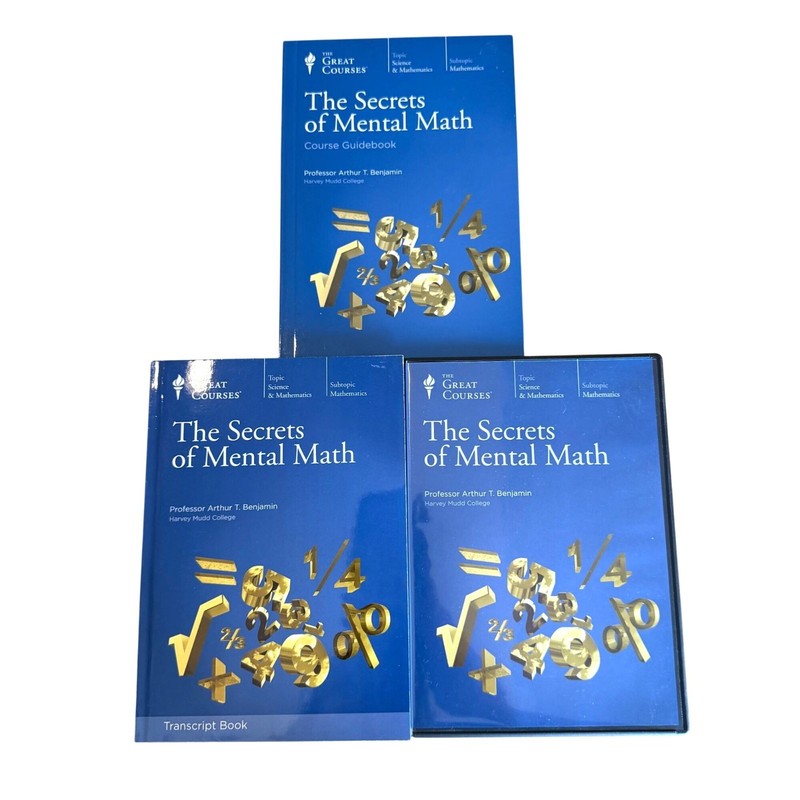 Great Courses Secrets of Mental Math DVDs Guidebook Transcript Arthur Benjamin