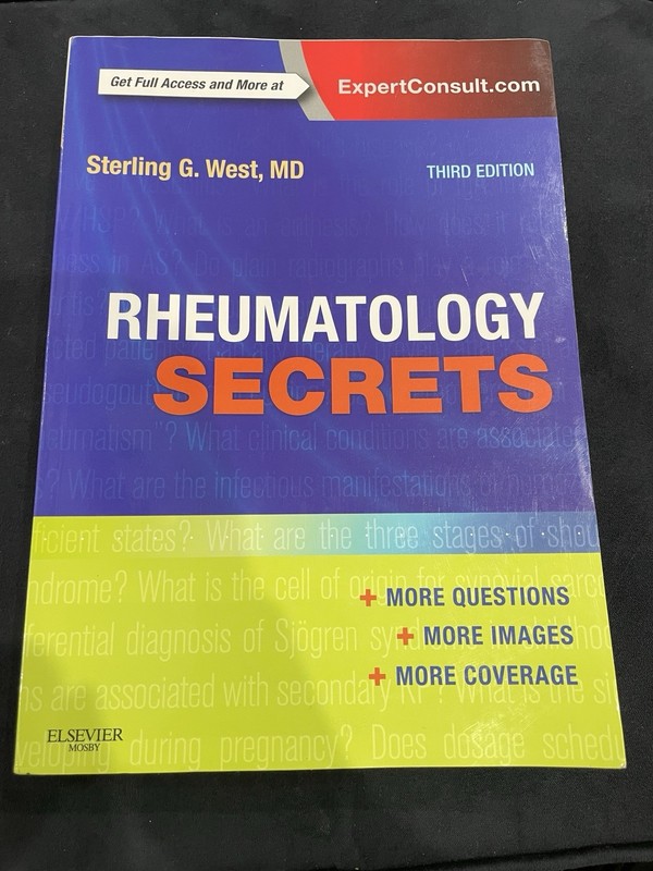 Rheumatology Secrets by Sterling West, 3rd Edition