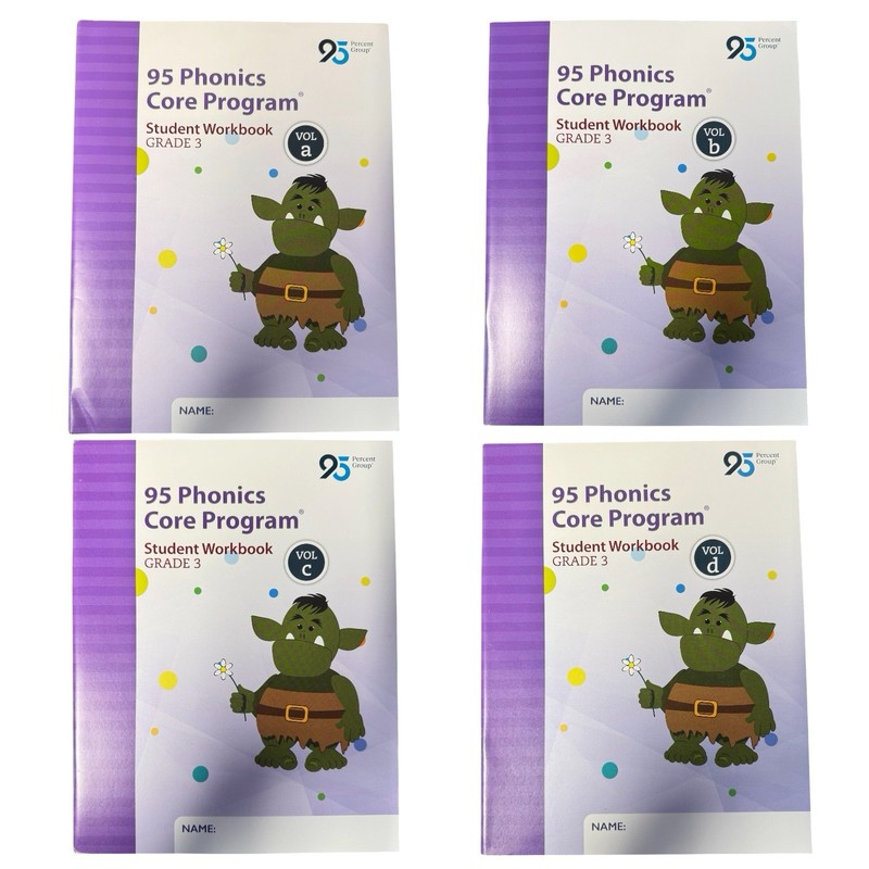 95 Phonics Core Program Student Workbook Grade 3 Vol. A – D
