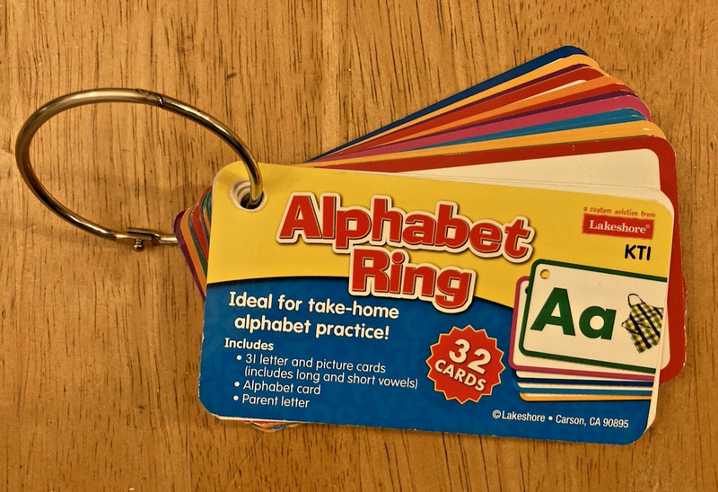 Lakeshore Alphabet Ring-32 cards, Alphabet practice, Homeschool, Education Kids