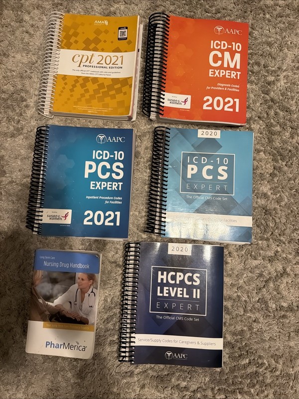 Lot Of Medical Books CPT2021 ICD-10 2021 HCPCS Level II Nursing Drug Handbook gallery