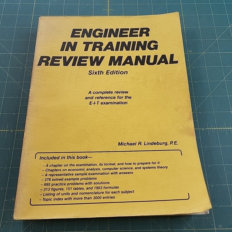 ENGINEER IN TRAINING REVIEW MANUAL (EIT) 6th Edition Professional Publications