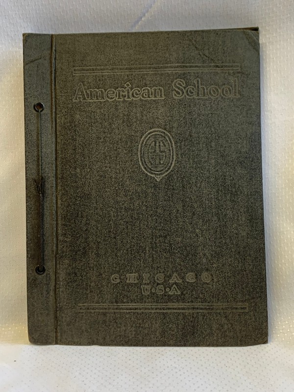 Antique 1920’s American School Electrical Engineering Student Lesson Books