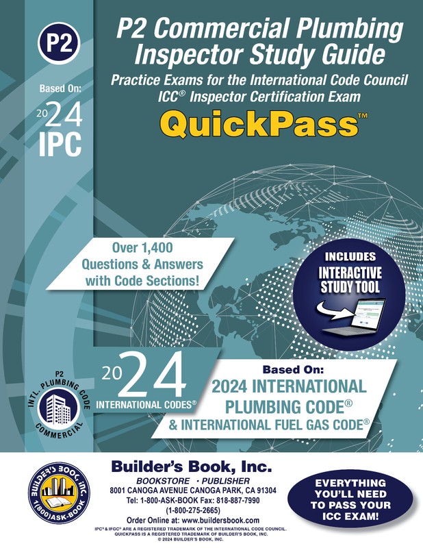 P2 Commercial Plumbing Inspector QuickPass Study Guide Based On 2024 IPC & IFGC