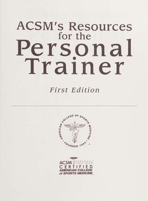 ACSM’s Resources for Personal Trainers Paperback
