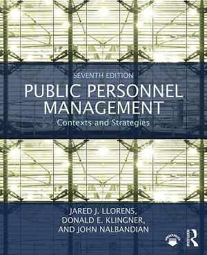 Public Personnel Management – Paperback, by Llorens Jared J. – Very Good