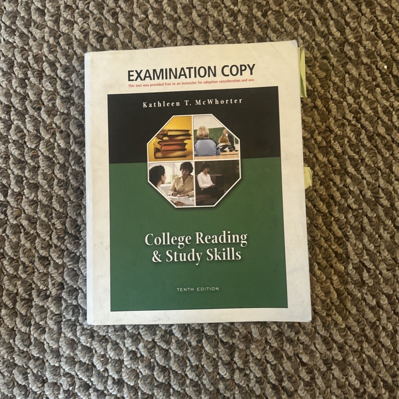 College Reading and Study Skills by Kathleen T. McWhorter (Trade Paperback)