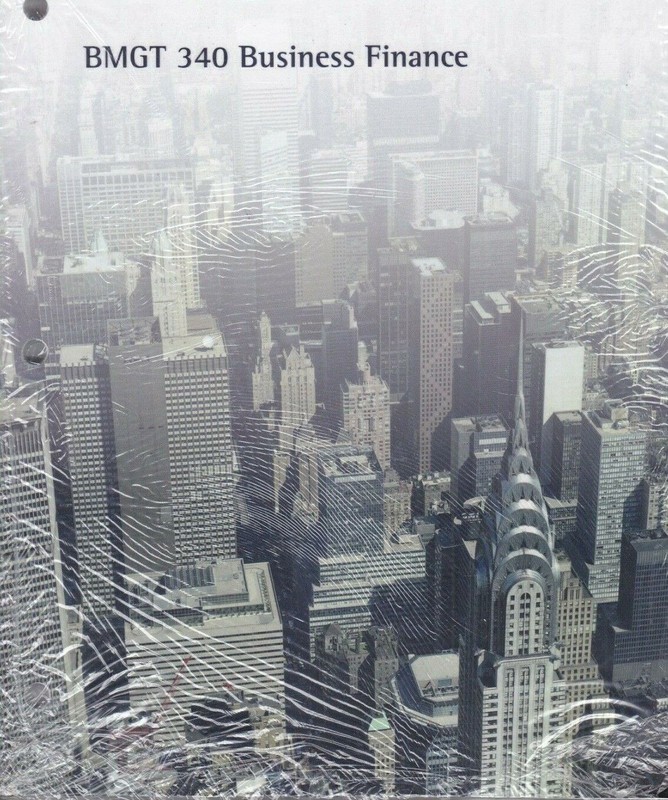 Pearson- BMGT 340 Business Finance-Custom Edition