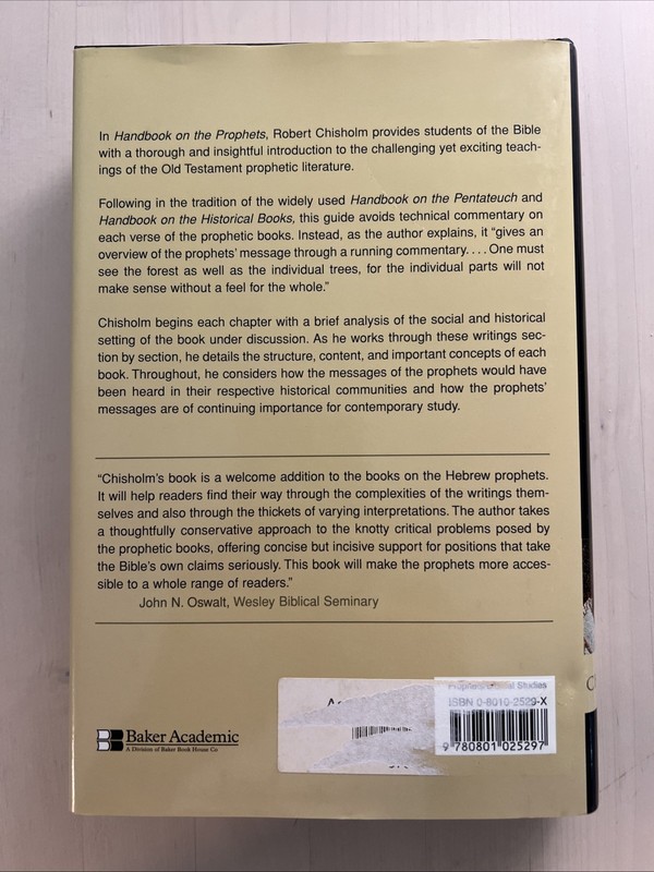 Handbook On The Prophets Chisholm Jr. gallery