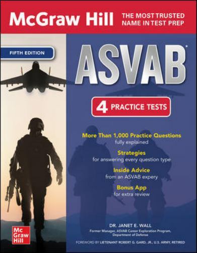 McGraw Hill ASVAB, Fifth Edition – 1264277466, Janet E Wall, paperback