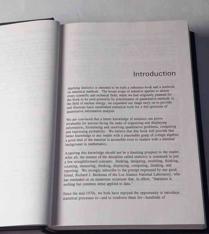 Vintage Applying Statistics Dan Lurie Roger H. Moore Hardcover 1994 Signed Black gallery