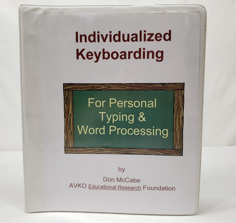 Don McCabe AVKO Individualized Keyboarding Manual Spelling Reading Typing