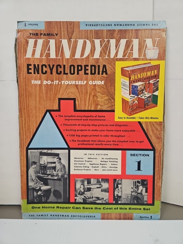 Vintage 1962 Handyman Encyclopedia , Section 1 Do It Yourself Guide