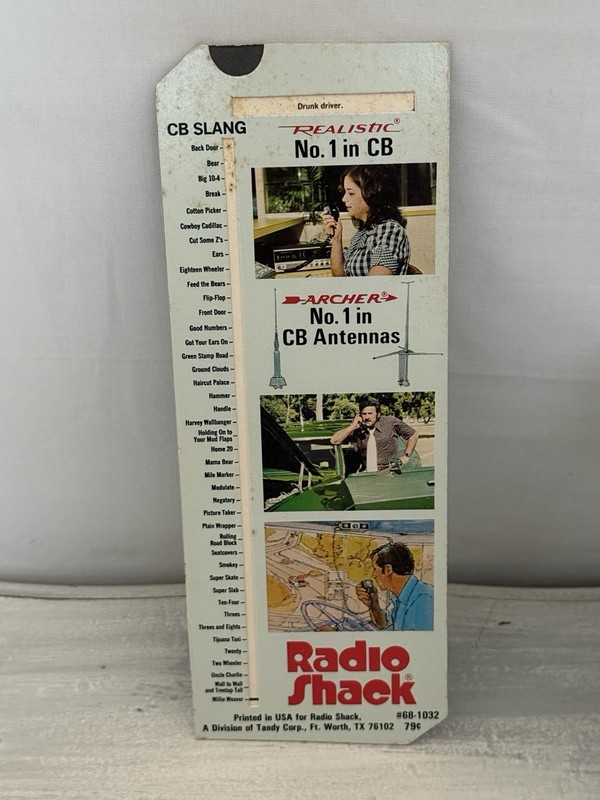 Vintage Radio Shack Guide to 10-Codes and CB Slang Slide #68-1032