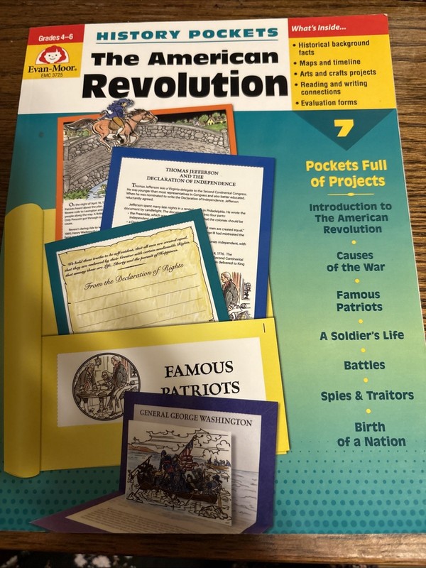 History Pockets Ser.: American Revolution Grade 4-6+ by Evan-Moor Educational…