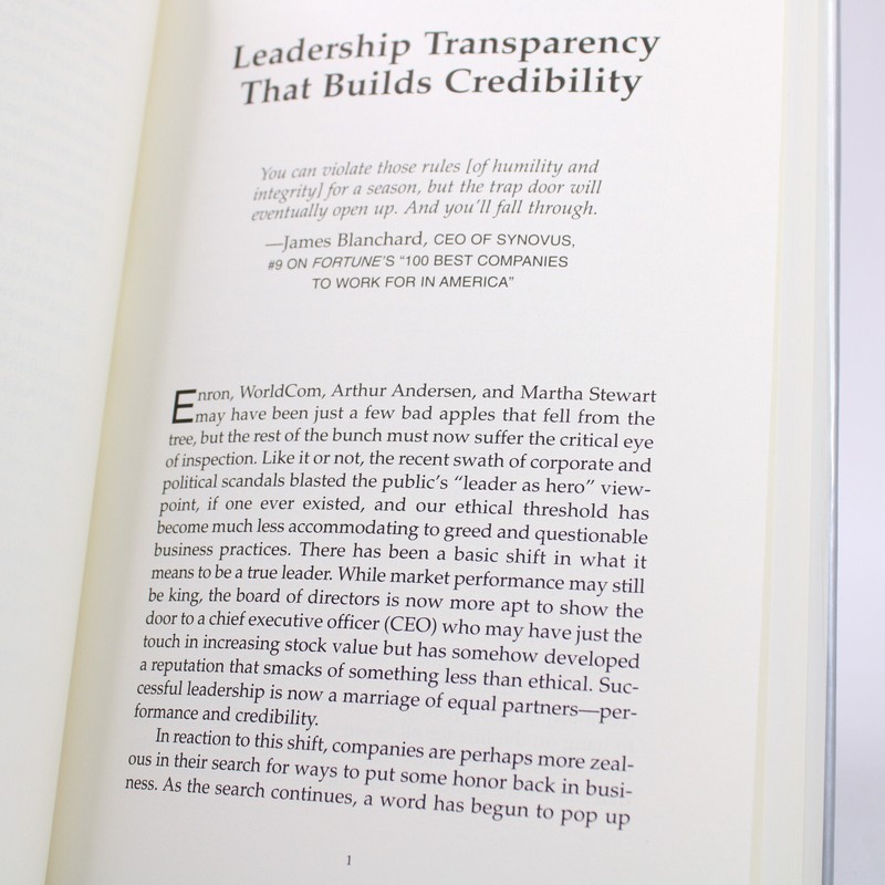 SIGNED The Transparency Edge How Credibility Can Make Or Break You In Business gallery