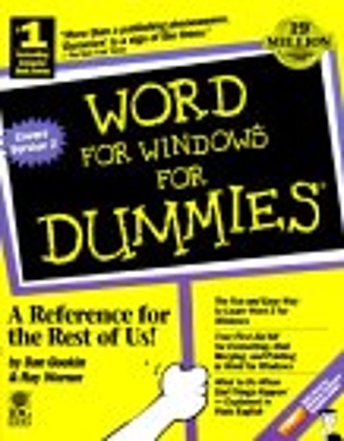 Word for Windows 2 for Dummies Paperback Dan Gookin