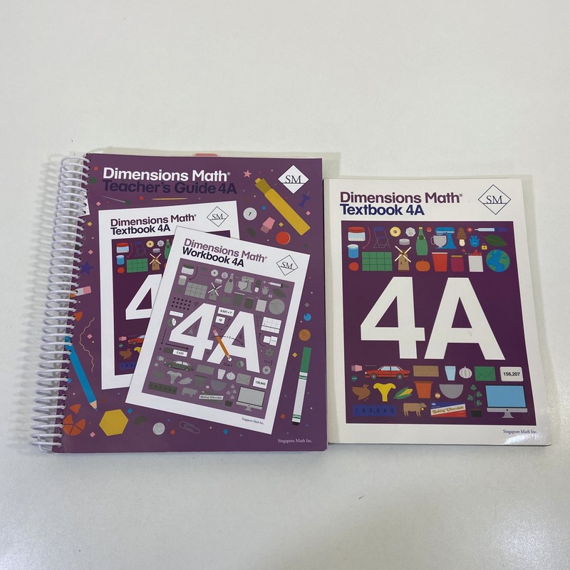 2 Dimensions Math 4A Mixed Book Teacher’s Guide & Textbook 2024 Singapore Set