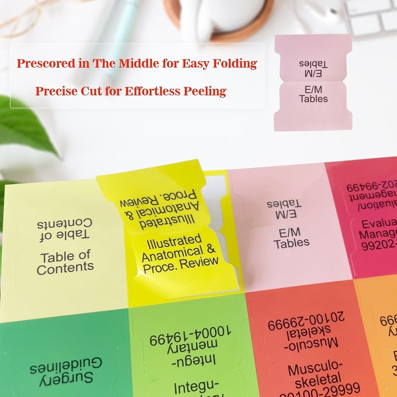 Upgraded CPT 2026 & ICD-10-CM Index Tabs - Color-Coded & Durable Set gallery