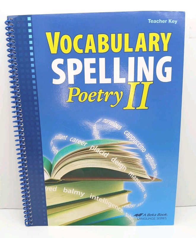 Abeka Book Vocabulary Spelling, Poetry II Teacher Key w/CD Homeschool Curriculum