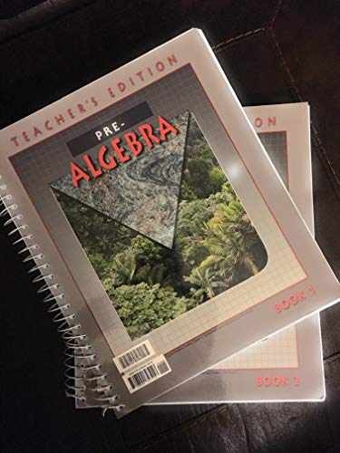 Pre-algebra: For Christian – Spiral-bound, by Hal C. Oberholzer – Very Good