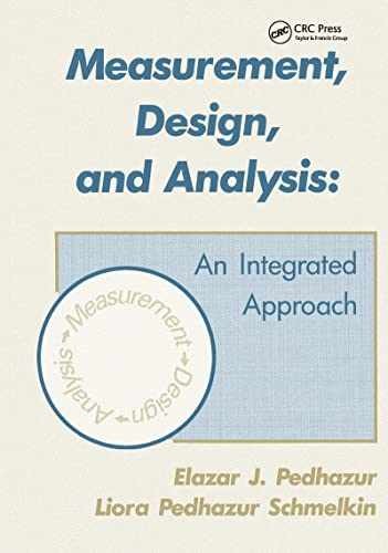 Measurement, Design, and – Hardcover, by Pedhazur Elazar J.; – Very Good j