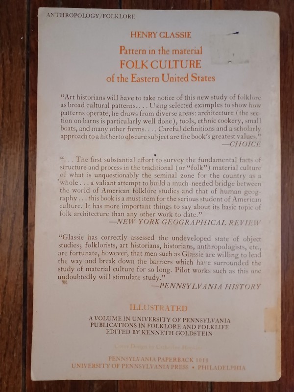 Pattern in the Material Folk Culture of the Eastern United States by H. Glassie gallery