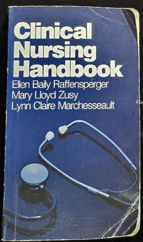 Vintage 1986 Clinical Nursing Handbook – RN Nurse Study Guide – Lippincott book