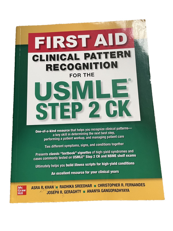 First Aid Clinical Pattern Recognition for the USMLE Step 2 CK – FREE SHIPPING