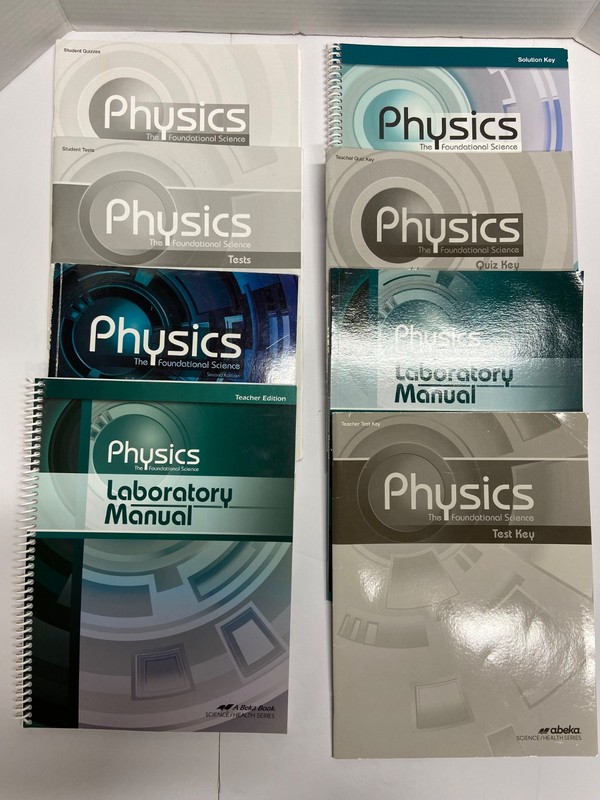 Abeka Physics Complete kit set Solution Key Lab Manual Quiz Test Textbook 2nd ed