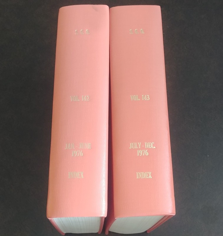 1976 Surgery, Gynecology & Obstetrics Medical Journal Vol. 142 & 143 COMPLETE