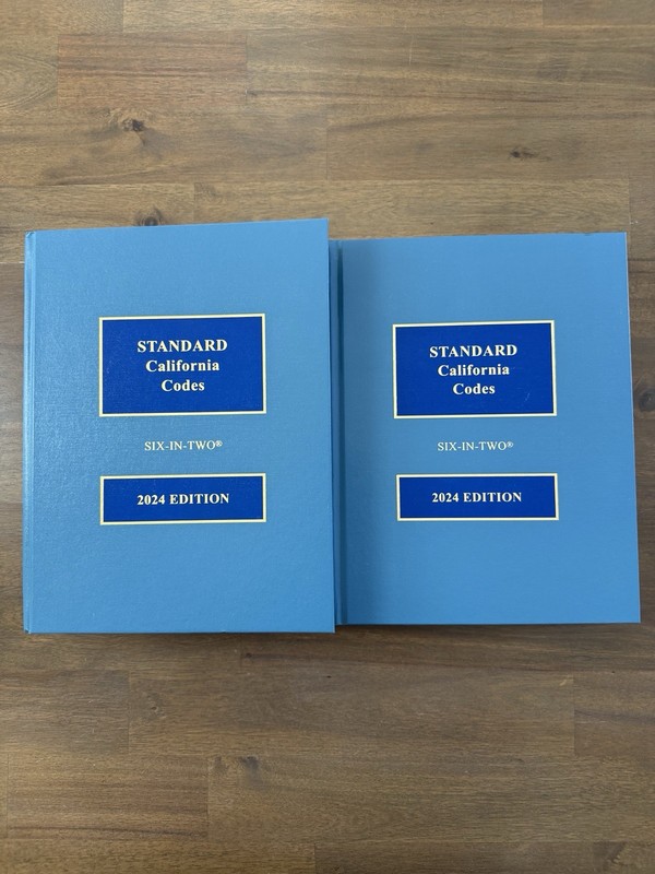 LexisNexis Six-in-Two Standard California Codes 2024 2 Book Set Law