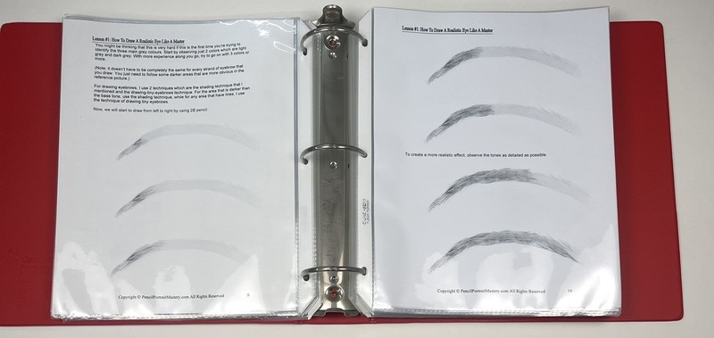 Pencil Portrait Mastery 12-Week Course Binder How-To Draw Guide Realism Drawing gallery