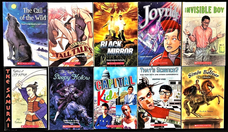 6th and Up – Scholastic ACTION – LEVEL 1 (10 books) for STRUGGLING READERS