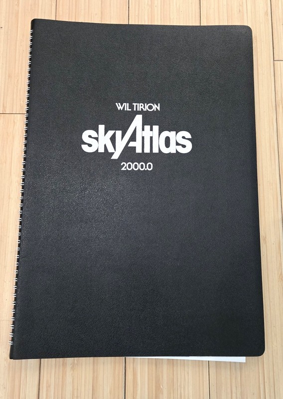 SKY ATLAS 2000.0 – Deluxe Edition – Spiral Bound – NEW – Wil Tirion
