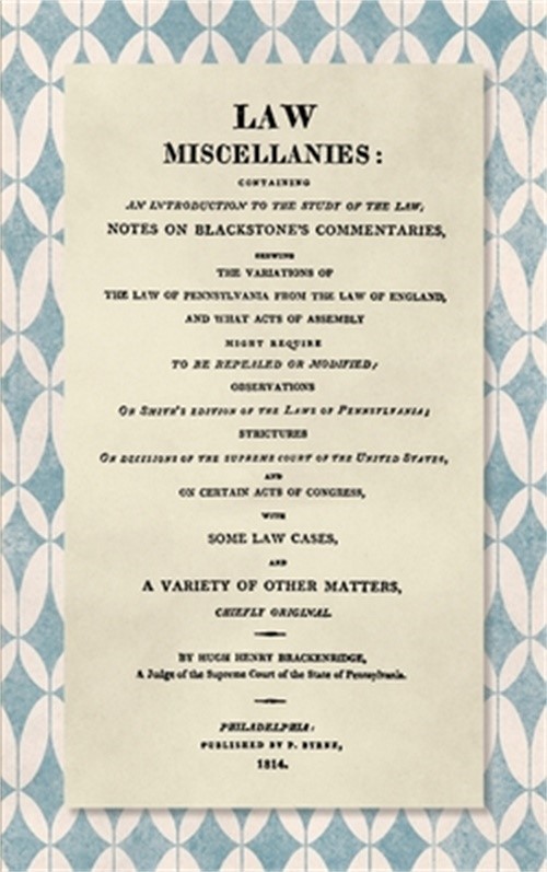 Law Miscellanies [1814] (Hardback or Cased Book)