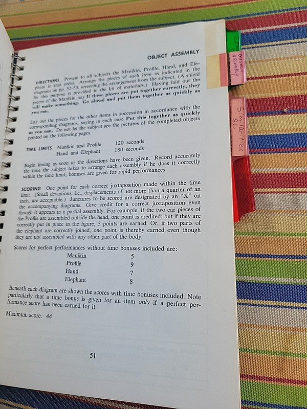 WAIS Wechsler Adult Intelligence Scale Manual 1955 David Wechsler gallery