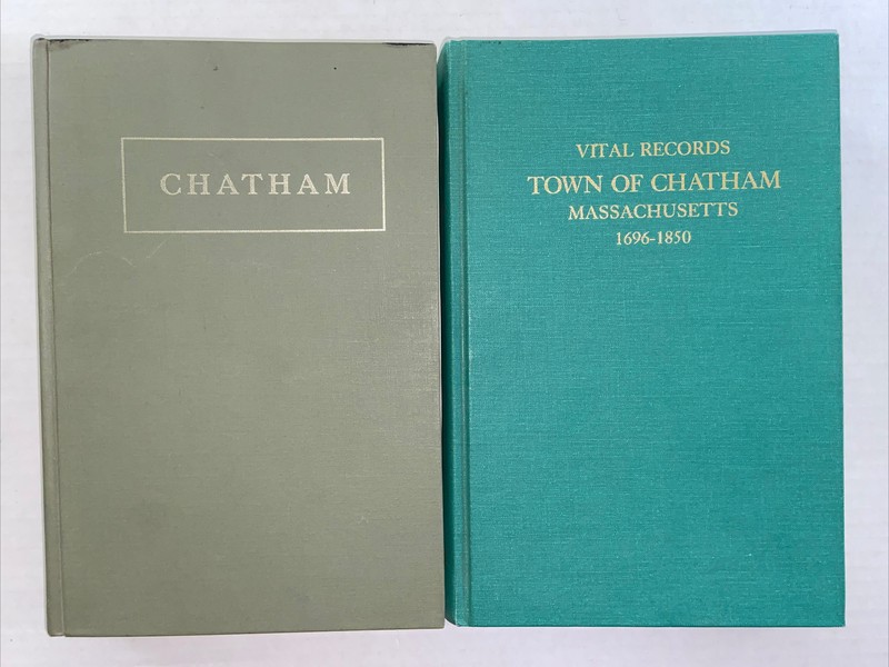 Vital Records 1696-1850 And Chatham Massachusetts 1696-1850 2 Hardcover Books