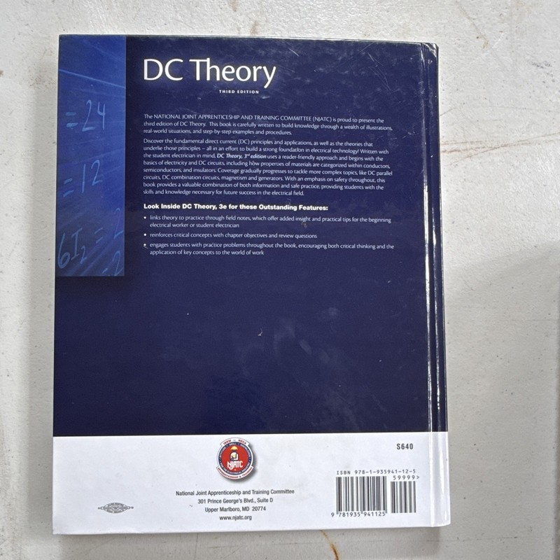 DC Theory 3rd Edition Textbook by NJATC Paperback Electrical S640 gallery