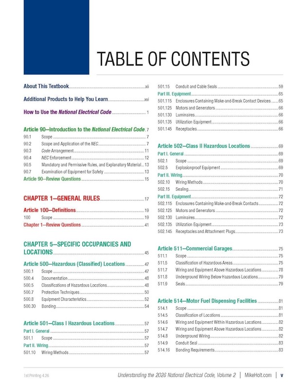 2026 Mike Holt's Understanding the NEC, Volume 1 & 2 Textbook Set Exam Prep. gallery